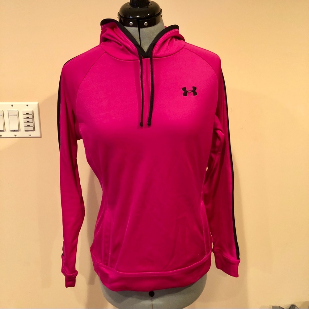 SOLD Under armour pink warm up hoodie pullover SM